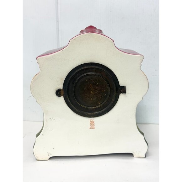 Antique Victorian Royal Bonn Germany Porcelain Mantle Clock - Picture 6 of 11